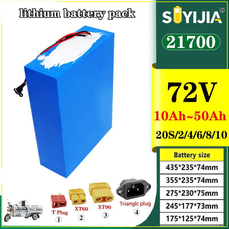 Electric Bicycle Battery 72V 30Ah - Baterai Lithium 21700 72V 50Ah 40Ah