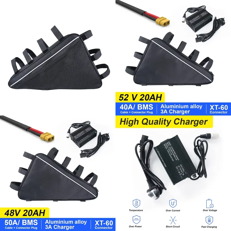 Baterai Sepeda Listrik Lithium - Ebike Battery 52V 20Ah Triangle Pack ulasan dan harga