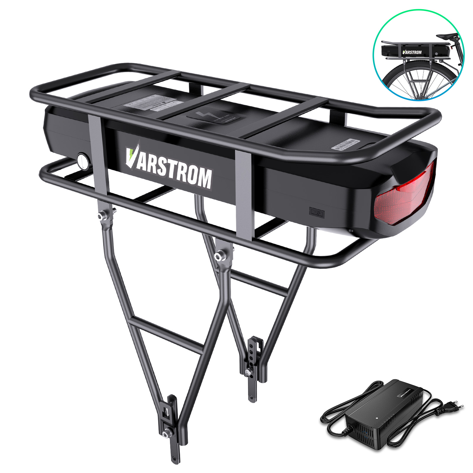 Rak Baterai Sepeda Listrik 52V - Ebike Battery 48V 20Ah Hailong ulasan dan harga