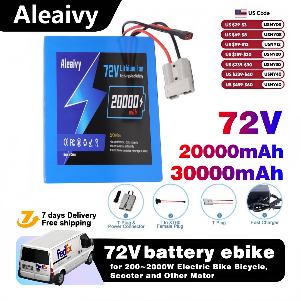 Dikirim dari AS, Paket Baterai - Electric Bicycle Battery 72V 30Ah ulasan dan harga